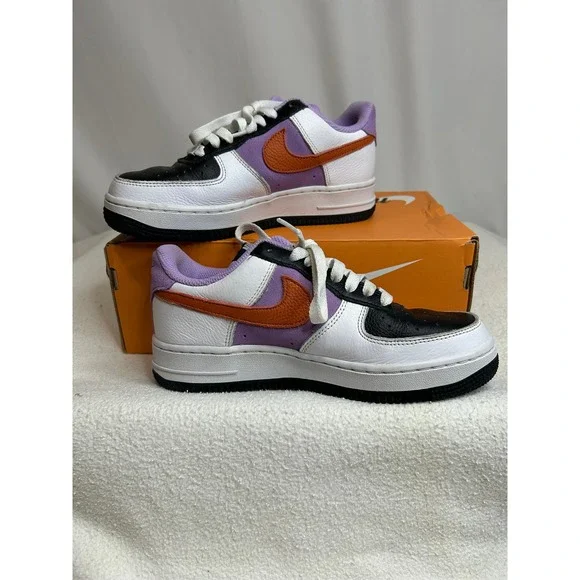 Nike Air Force 1 Low HTX RCK Black White Orange Purple Sneakers - Size 5 - Picture 1 of 6